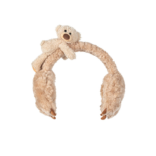 13De Marzo Plush Bear Paw Furry Earmuff Khaki