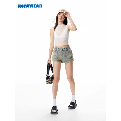 NotAwear Vintage Low-Waist Denim Shorts