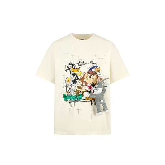 13De Marzo X Looney Tunes All Member Frame T-Shirt Beige