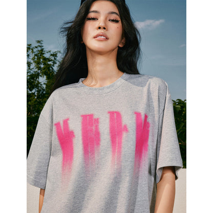 MEDM Pink Phantom Logo Tee Gray