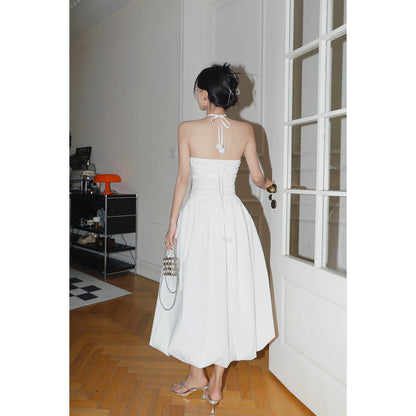 Diana Vevina French Style Halter Dress White