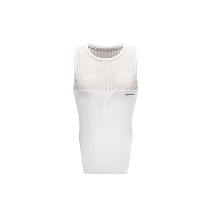 NotAwear Hollow Linen Knit Tank Top White