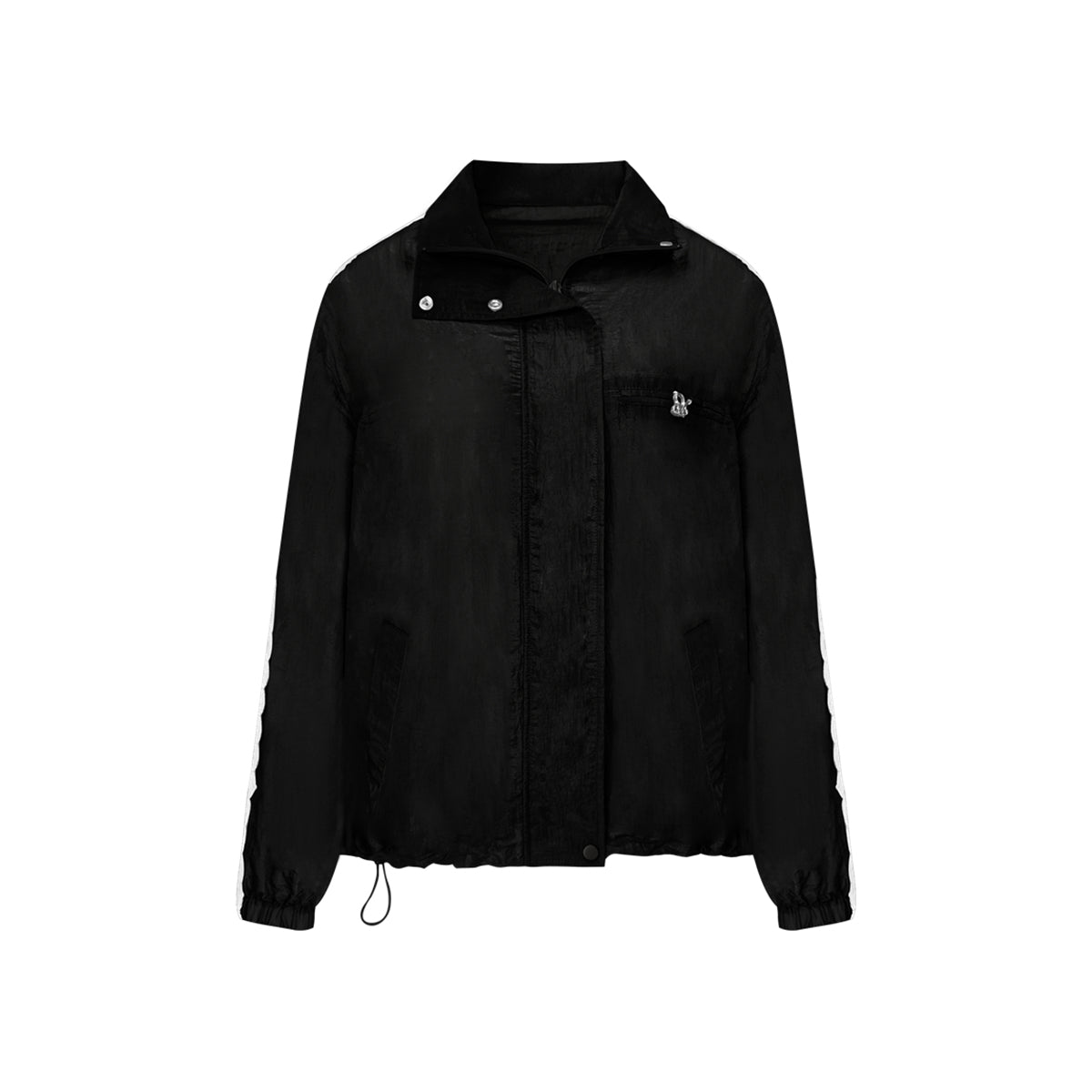 AsGony Lace Patchwork Sun Protection Jacket Black