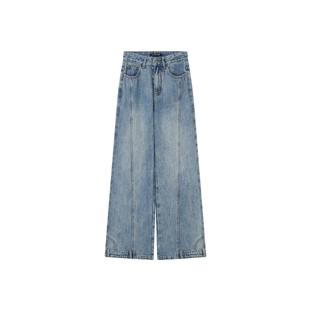 SomeSowe Deconstructed Waistline Oversized Jeans