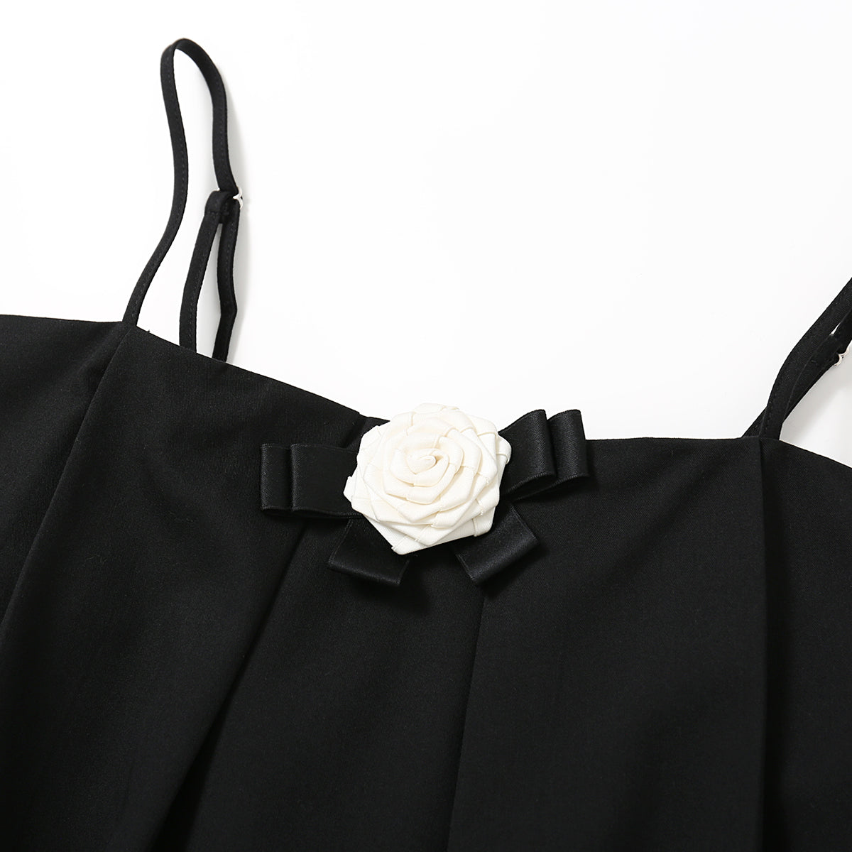 SomeSowe Plush Rose Slip Top Black