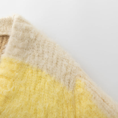 Rumia Dewar Knitted Cardigan Yellow And Camel