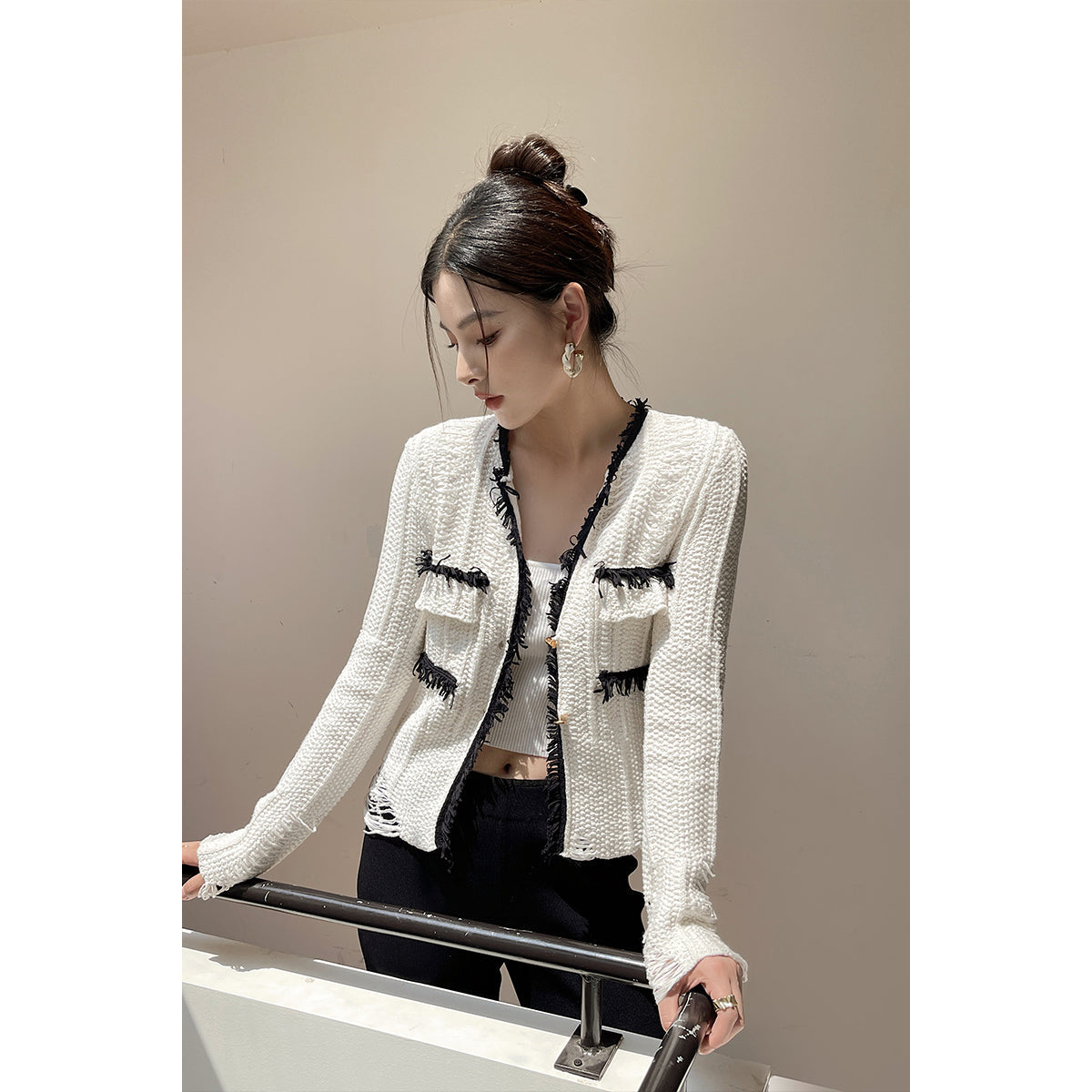 Rumia Simone Knitted Cardigan White