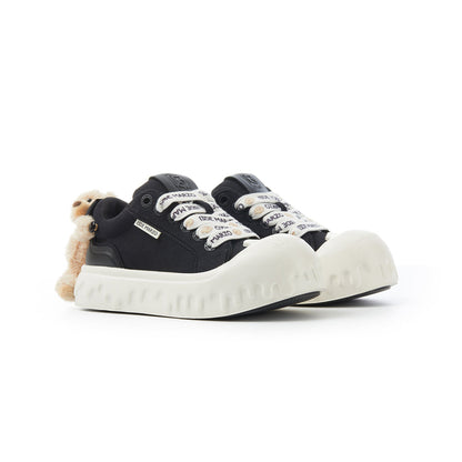 13De Marzo Plush Bear Melt Canvas Sneaker Black