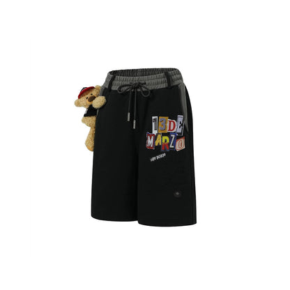 13De Marzo Clipping Logo Bear Shorts Black