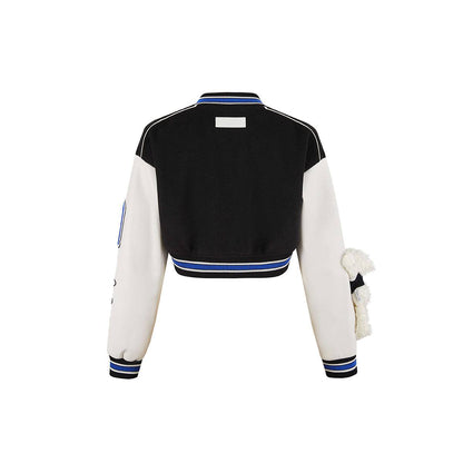 13De Marzo Vintage Short Baseball Jacket Black