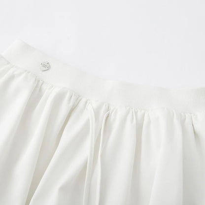 SomeSowe 3D A-Line Puffy Skirt Shorts White