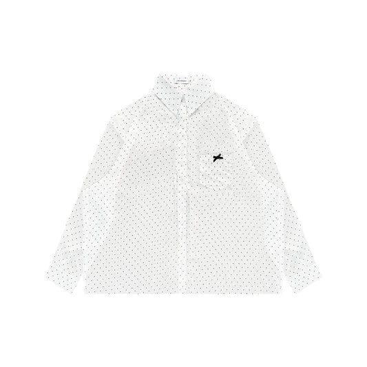 AsGony Printed Floral Sun Protection Shirt White