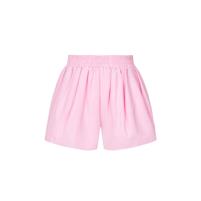 Three Quarters Logo Embroidery Shorts Pink