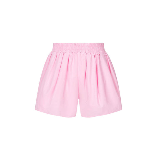 Three Quarters Logo Embroidery Shorts Pink