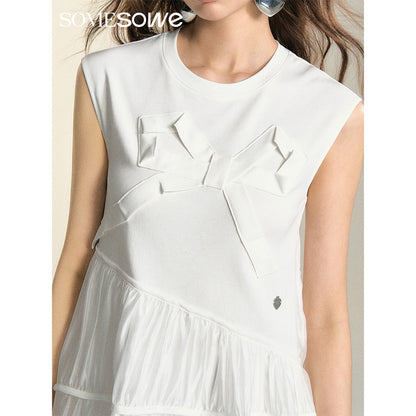 SomeSowe Origami Bow Tiny Flying Sleeves Dress