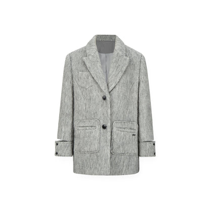 NotAwear Woolen Hollow Cuff Jacket Grey