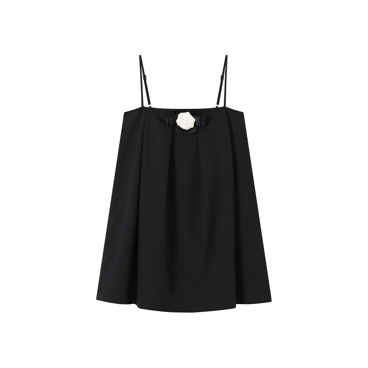 SomeSowe Plush Rose Slip Top Black