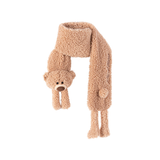 13De Marzo Doozoo Fuzzy Scarf Brown