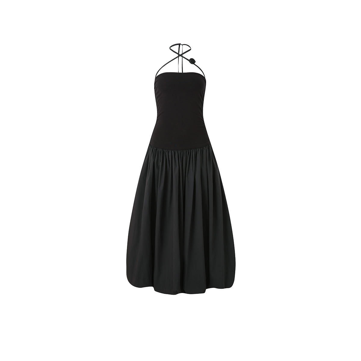 Diana Vevina French Style Halter Dress Black