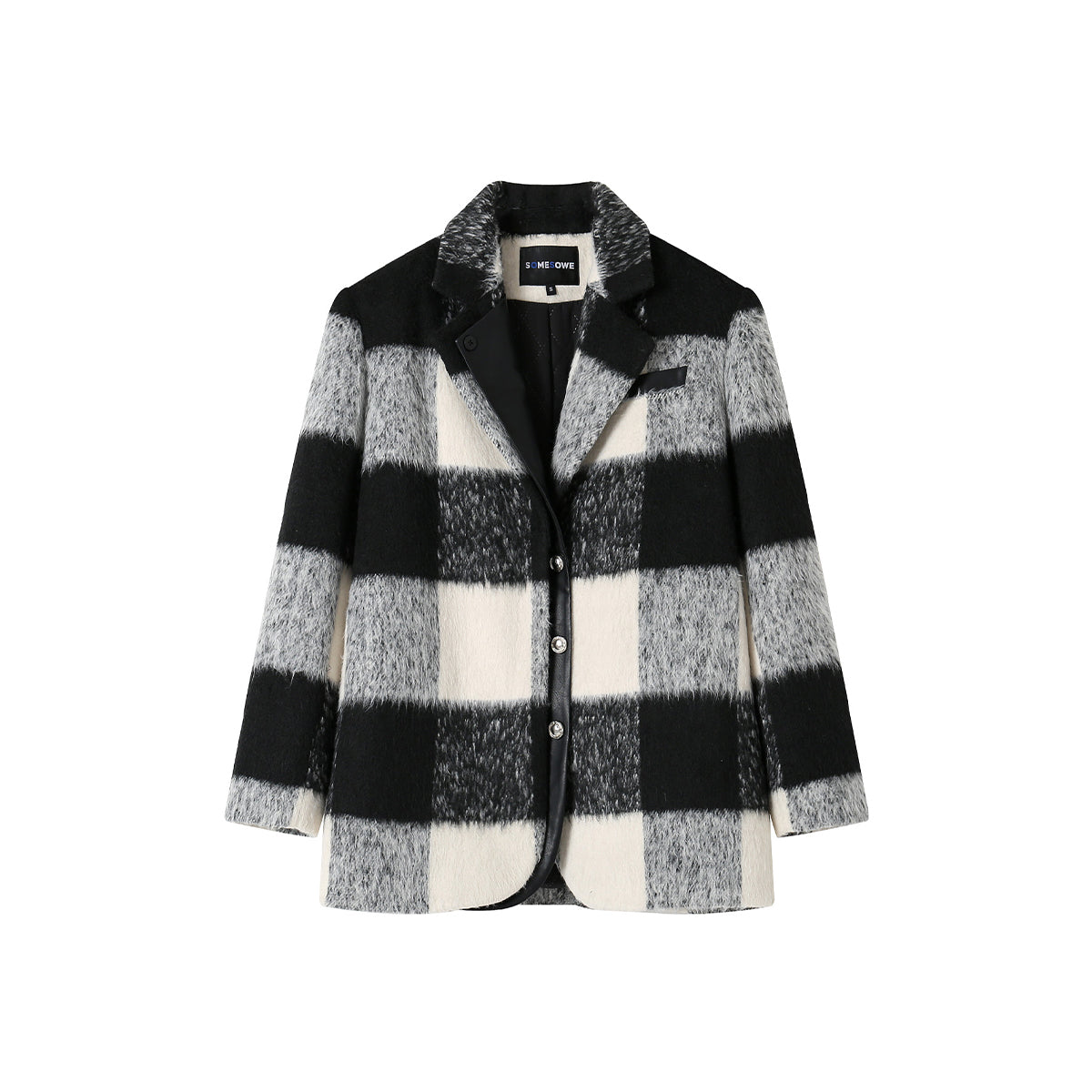 SomeSowe Color Blocked Checkered Jacket