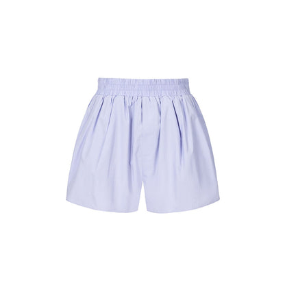 Three Quarters Logo Embroidery Shorts Purple