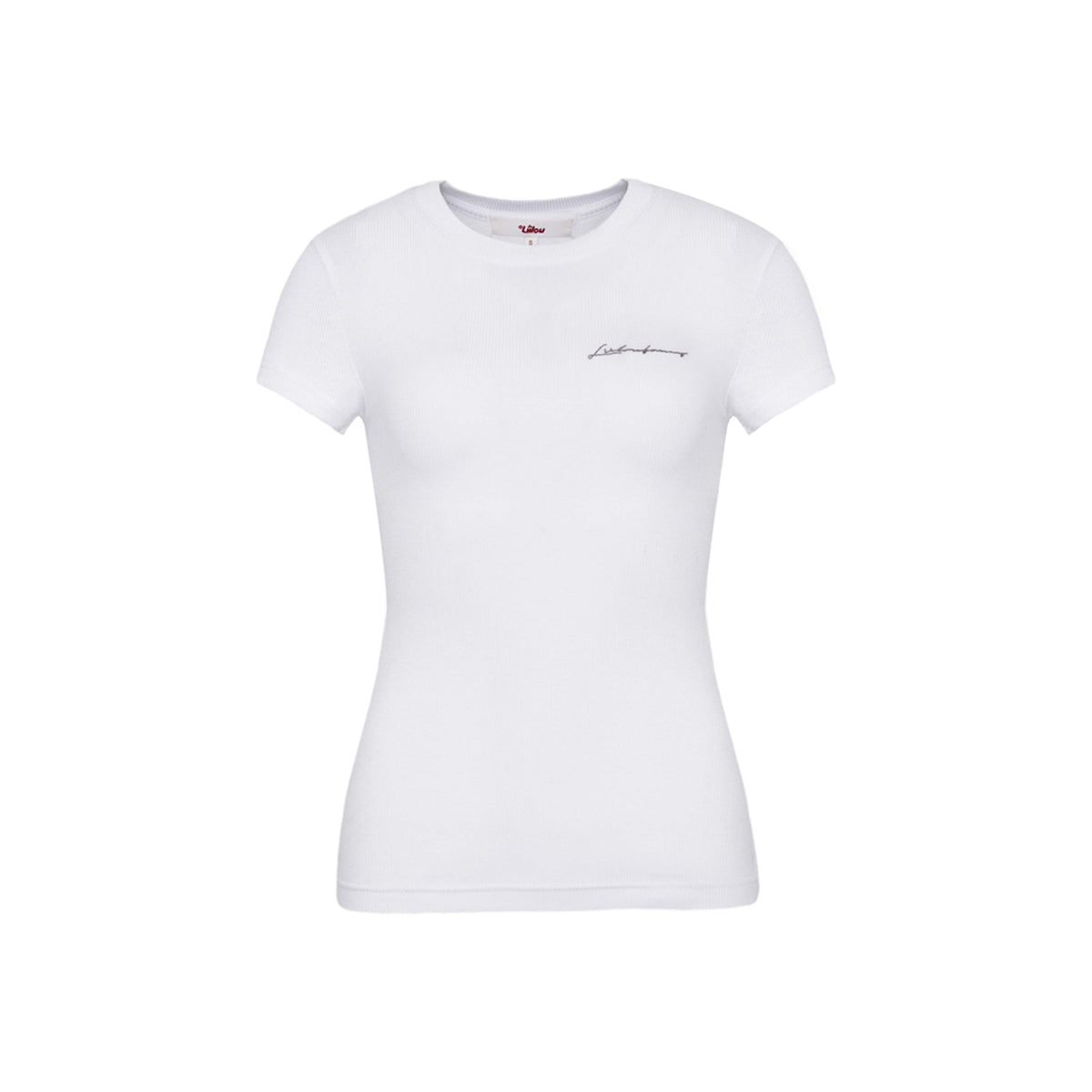 Liilou Clean-Fit Basic Slim T-Shirt Top White