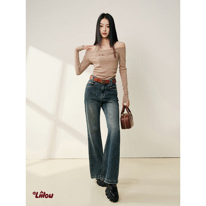 Liilou Vintage High Waist Flared Denim Jeans