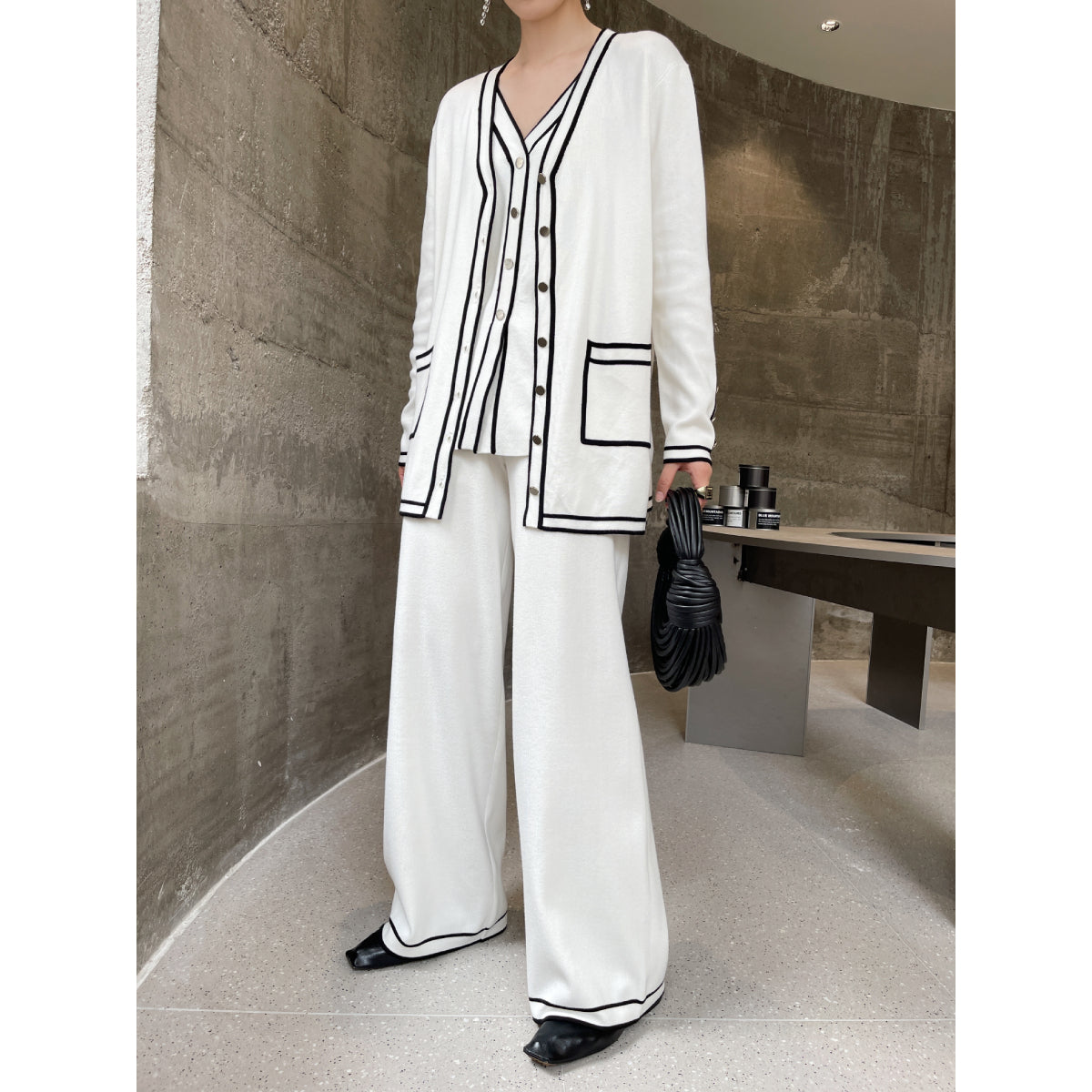 Rumia Finley Knit Three-Piece Set White