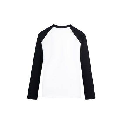 Three Quarters Hotfix Logo Raglan Sleeve Tee Black