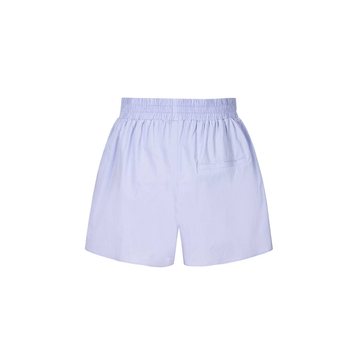 Three Quarters Logo Embroidery Shorts Purple