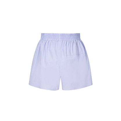 Three Quarters Logo Embroidery Shorts Purple