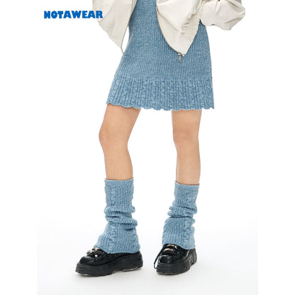 NotAwear Woolen Knit Leg Sleeve Blue