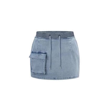 NotAwear Washed Denim Pocket Skirt