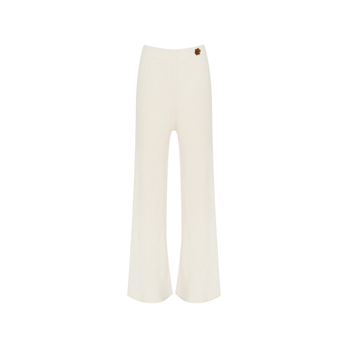 Liilou Vintage Cozy Knit Pants Cream