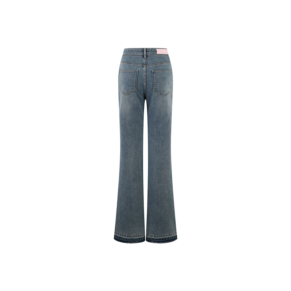 Three Quarters Destroy Edge Flare Jeans