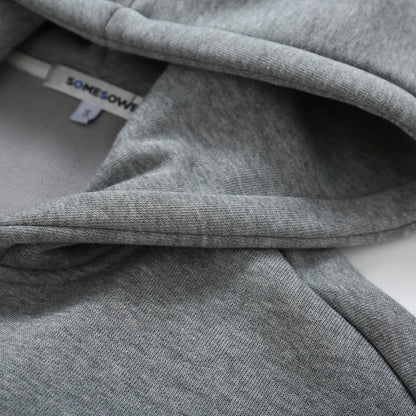 SomeSowe Button-Up Hooded Top Jacket Grey