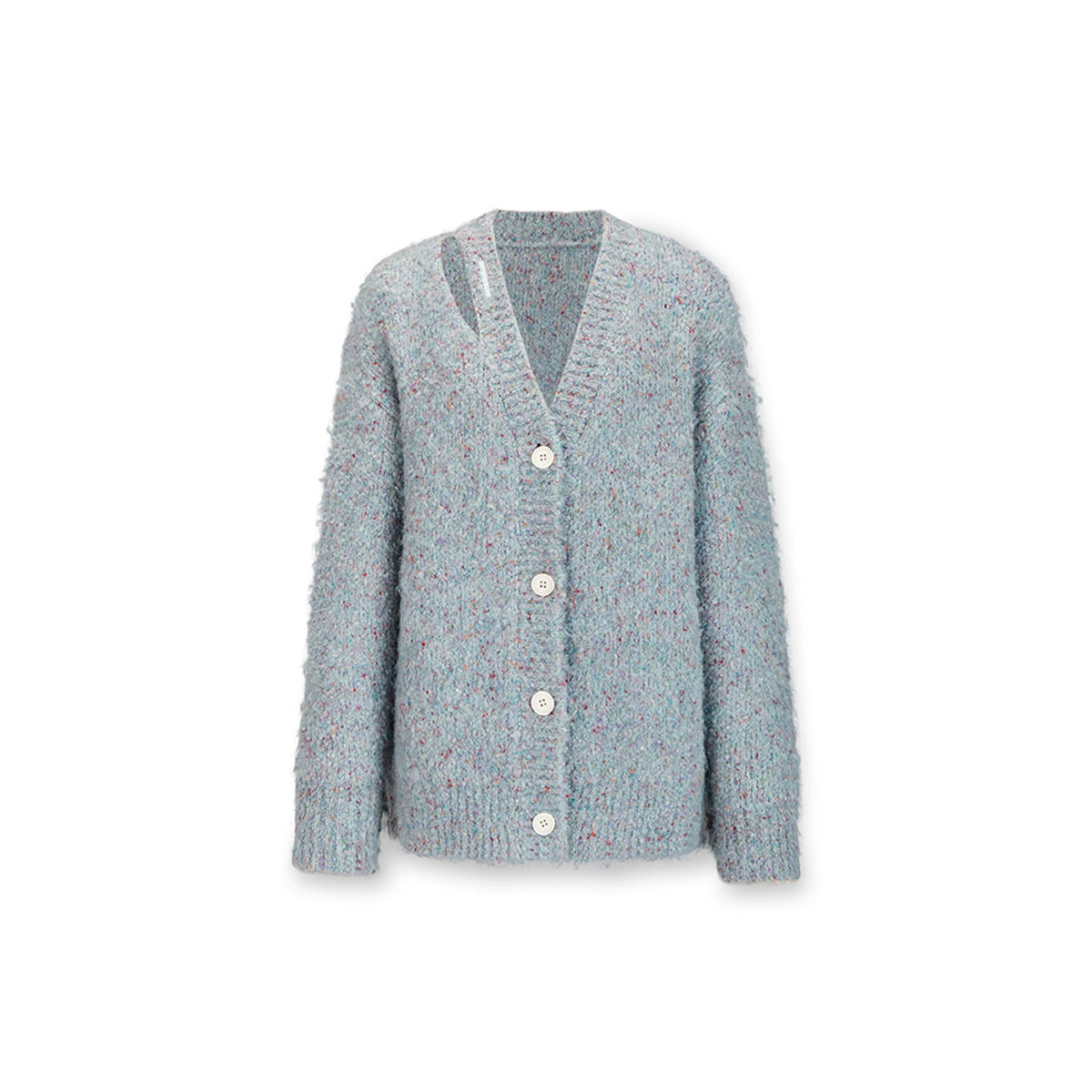 NotAwear Woolen Hollow Cutting Cardigan Blue