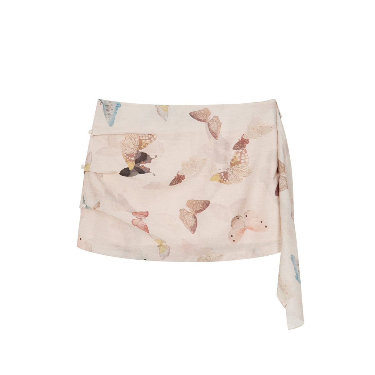 Via Pitti Butterfly Printed Ribbon Skirt