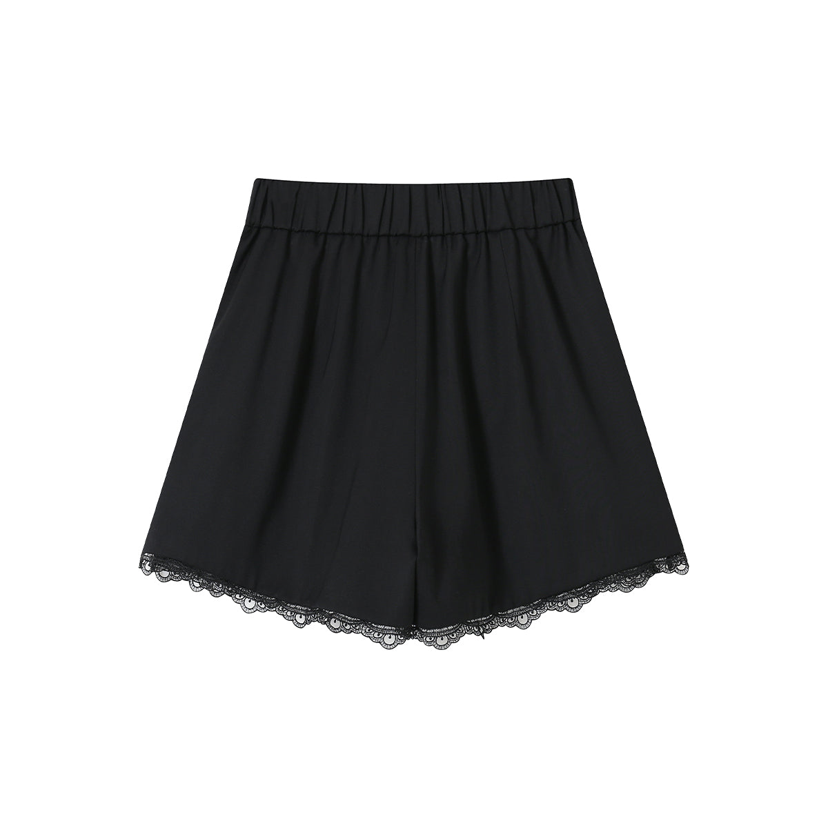 SomeSowe Lace Edge Casual Shorts Black