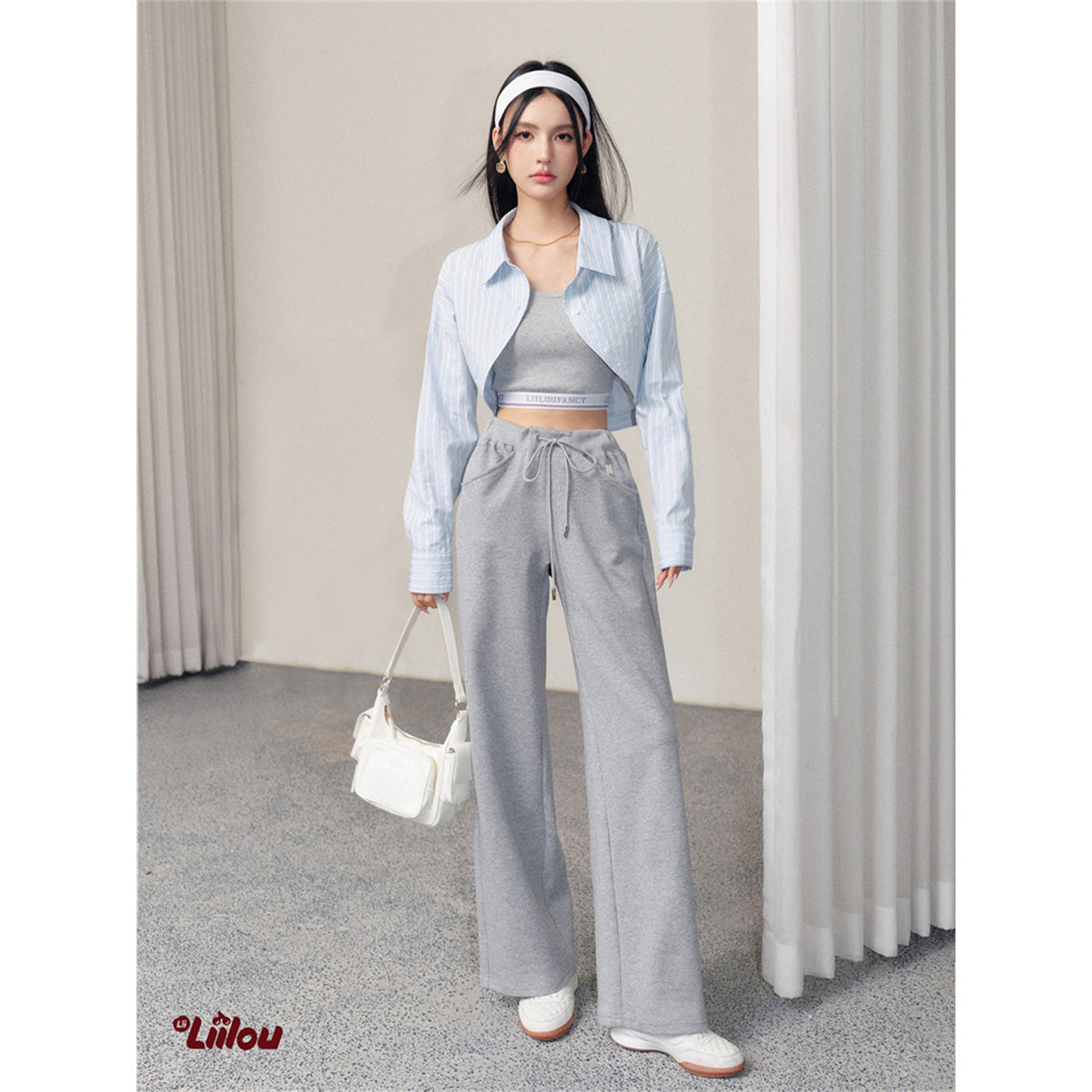 Liilou Relaxed Lightweight Mid Rise Casual Pants