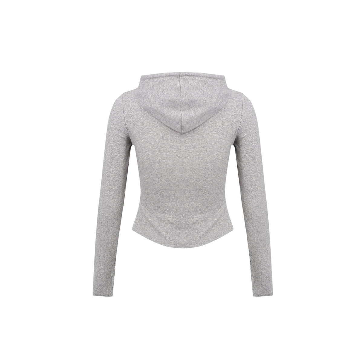 Wildshadow Teddy Bear Knit Slim Hooded Top Grey