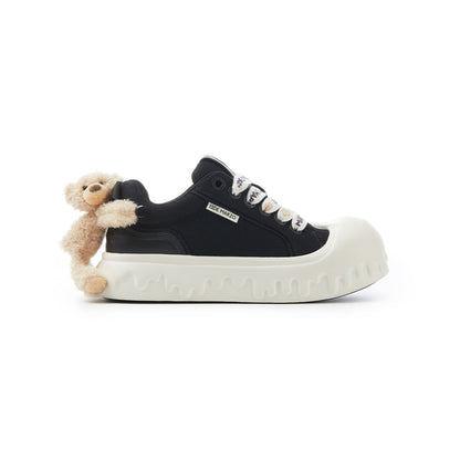 13De Marzo Plush Bear Melt Canvas Sneaker Black