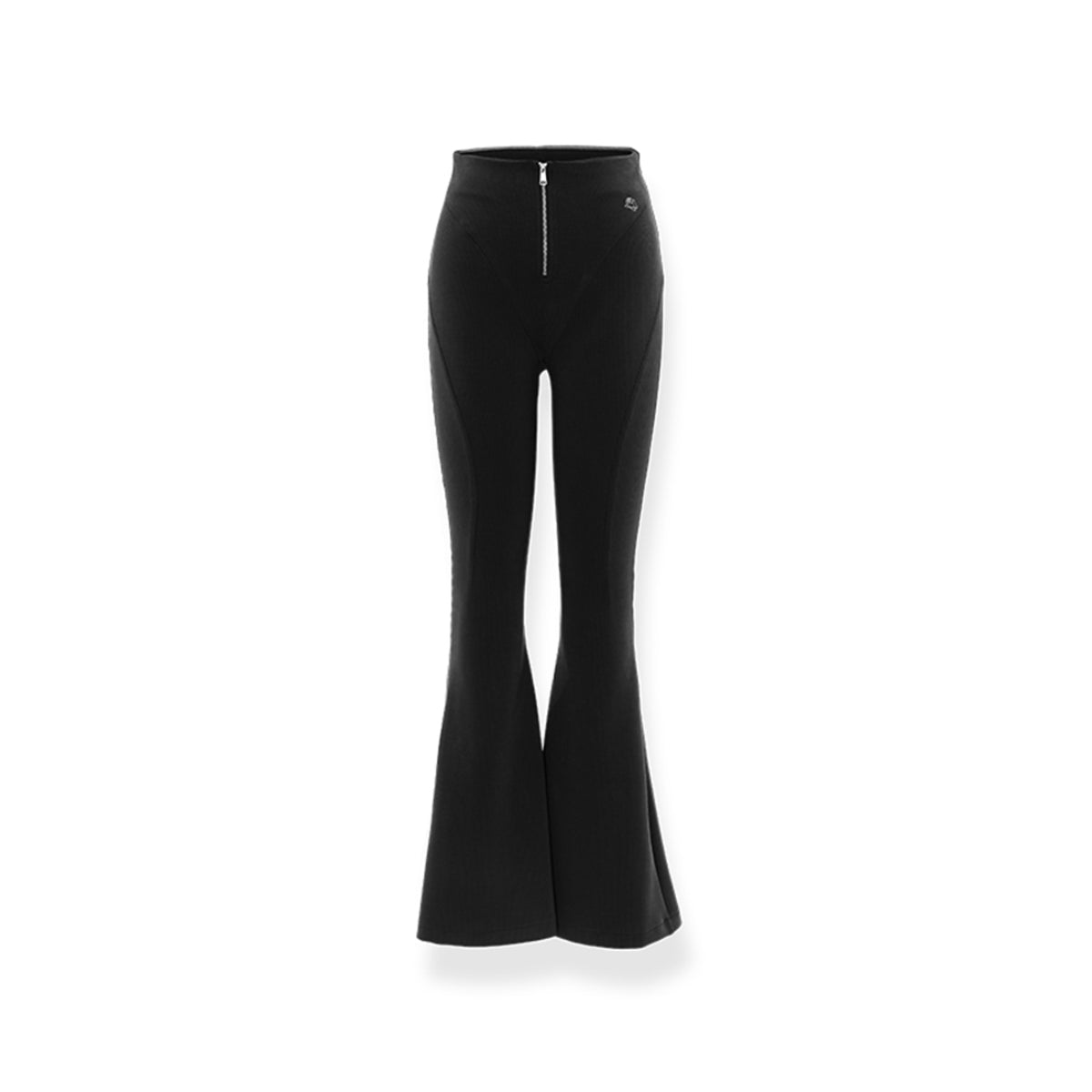 NotaWear Zipper Elastic Flare Pants Black