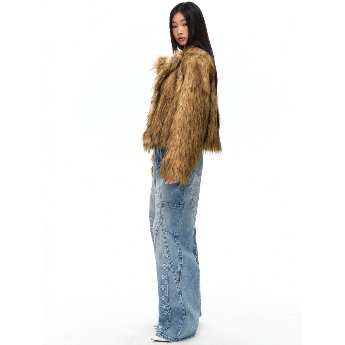 NotAwear Eco Raccoon Fur Fluffy Jacket