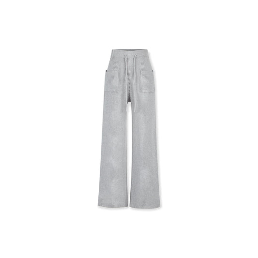 NotAwear Drawstring Wide-Leg Knit Pants Grey