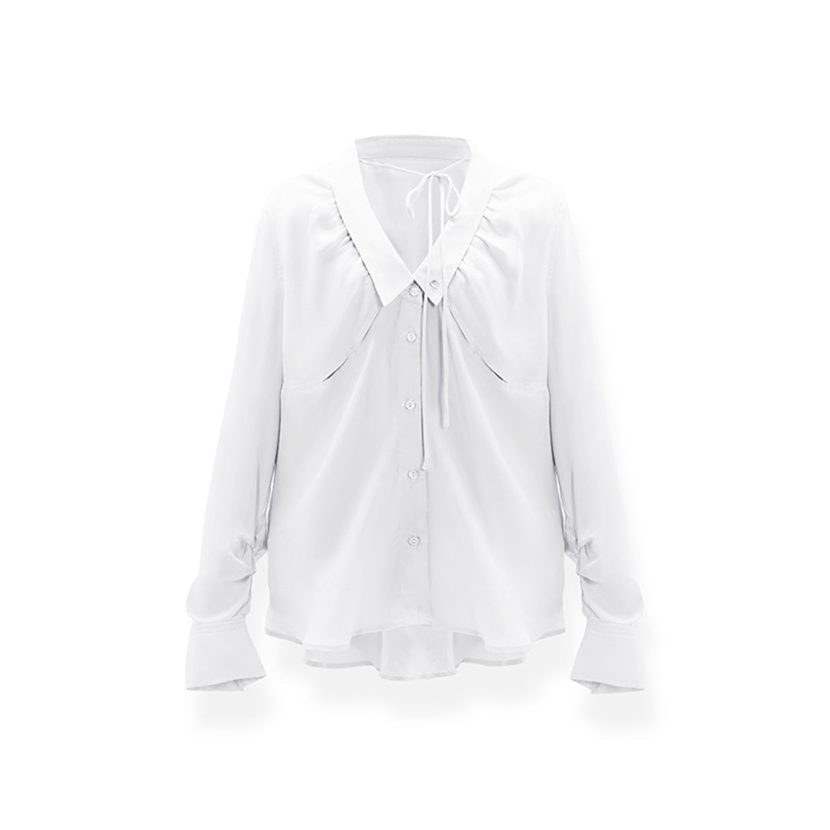 NotaWear Modern Cozy Wrinkled Oversize Shirt White