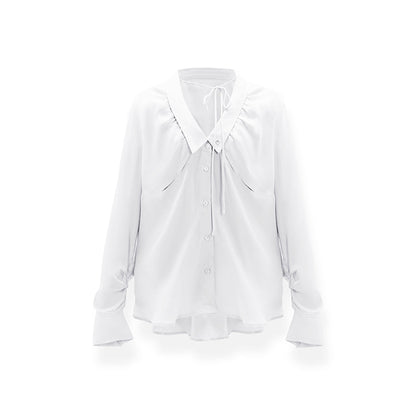 NotaWear Modern Cozy Wrinkled Oversize Shirt White