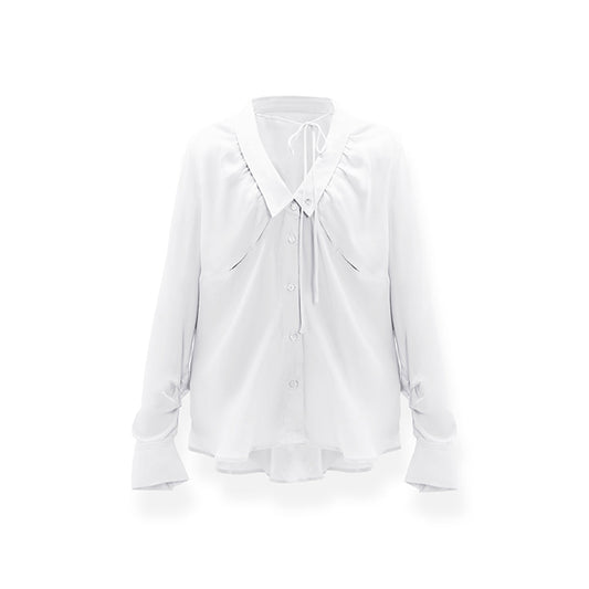 NotaWear Modern Cozy Wrinkled Oversize Shirt White