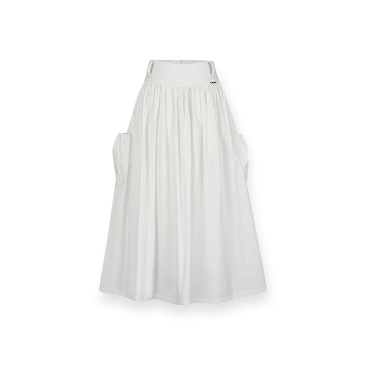 NotAwear High Waist Cargo Long Skirt White