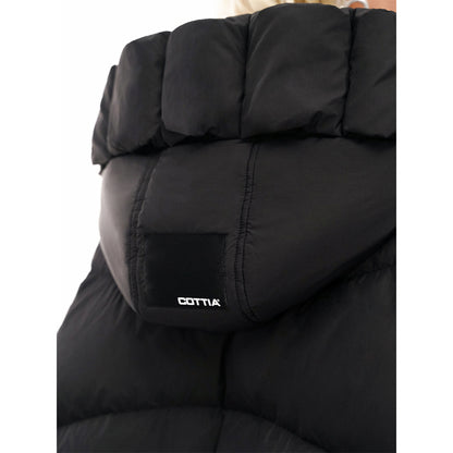 Cottia Trendy Hooded Down Jacket Black